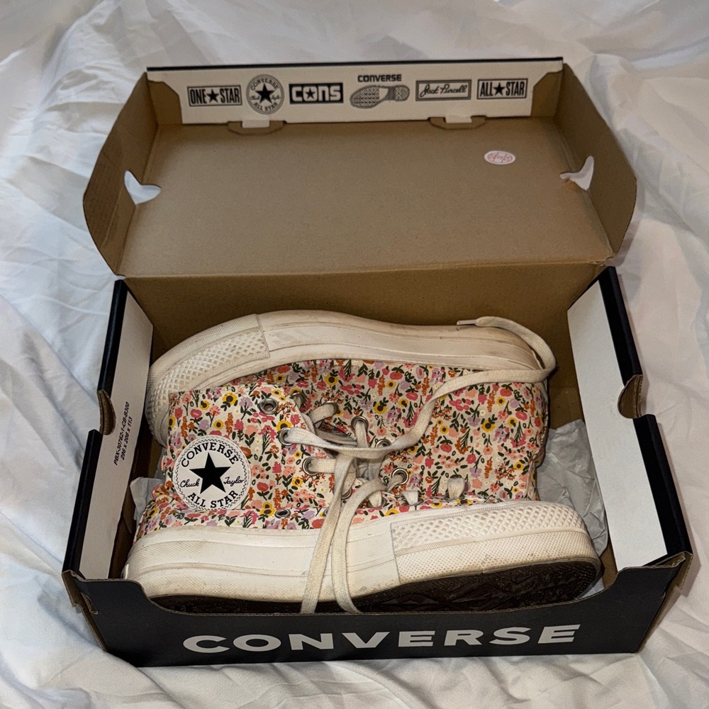 Converse Floral High-Top Sneakers